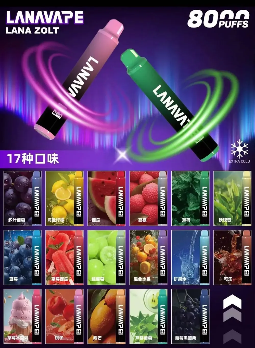 拉娜拋棄式8000口